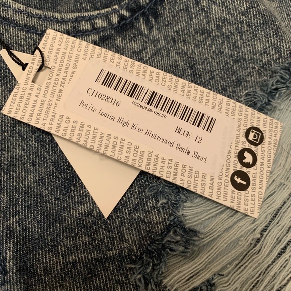 Petite Louisa High Rise Distressed Denim Short - Picture 4 of 6